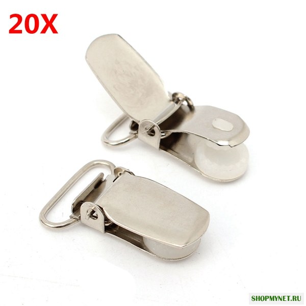 20Pcs Подвесные зажимы Серебряный Webbing Крюк Мягкий ремень
