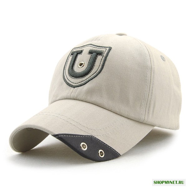 Унисекс хлопок вышивка письмо U пробивки отверстий бейсболка регулируемые Snapback шляпа для мужчин женщин
