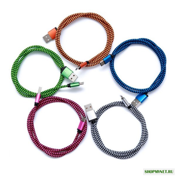 Type-C 2.1A Nylon Плетеный Быстрое зарядное устройство USB3.1 Кабель 1m / 3.33ft для Samsung S8 Xiaomi mi5 mi6