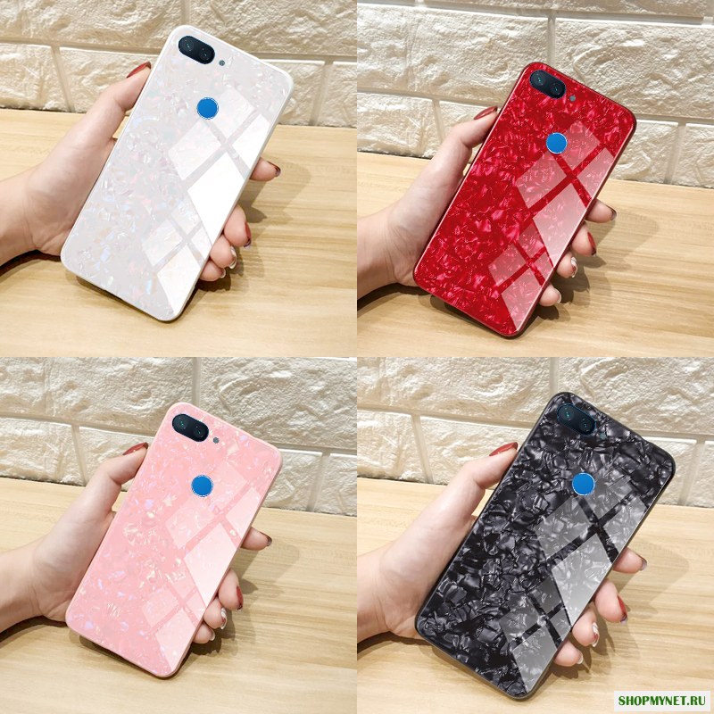 Bakeey Shell Glossy Soft Рамка из твердого закаленного стекла Защитная Чехол для Xiaomi Mi 8 Lite