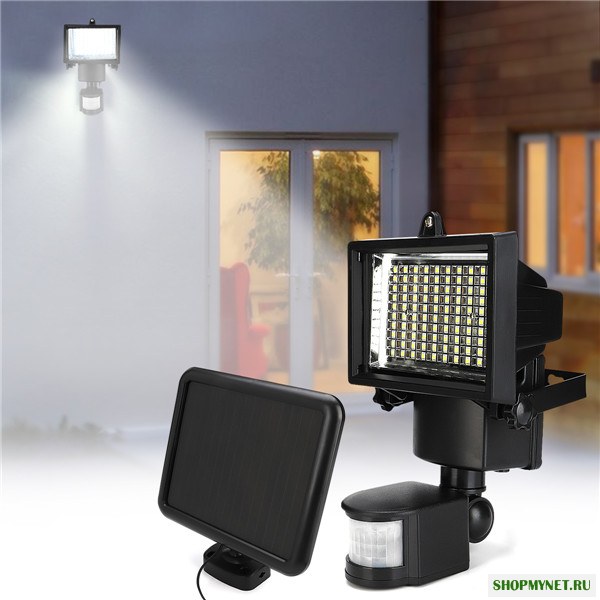 100 LED Солнечная Lights PIR Motion Датчик Flood Light На открытом воздухе Сад Security Wall Лампа