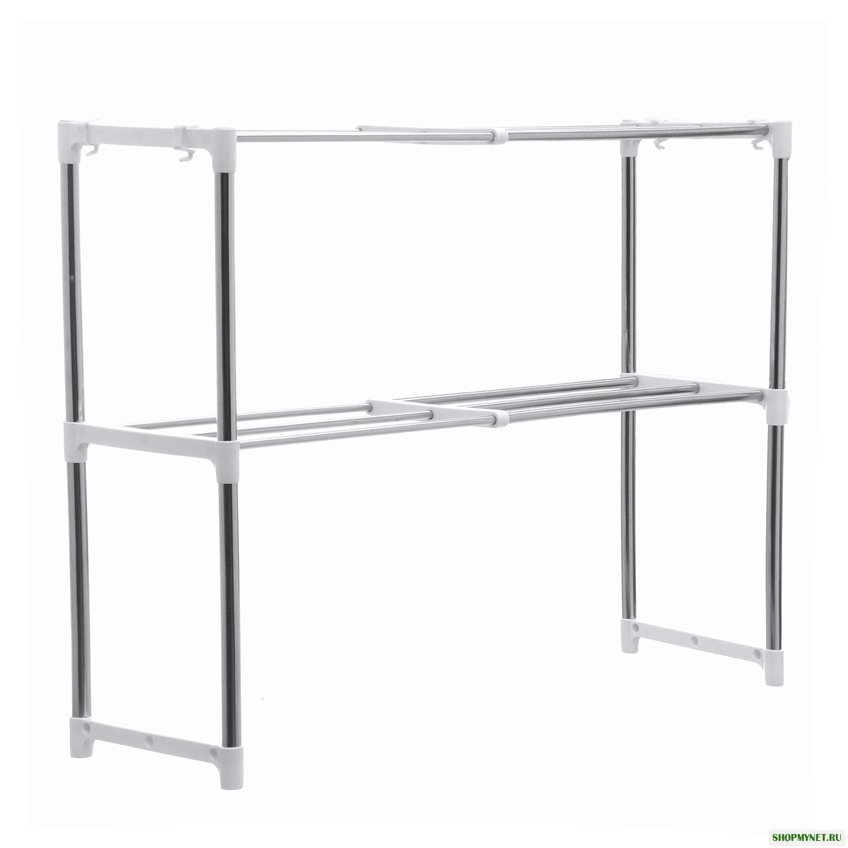 495-850mm Storage Shelf Двухслойная многофункциональная телескопическая рама для кухонной стойки