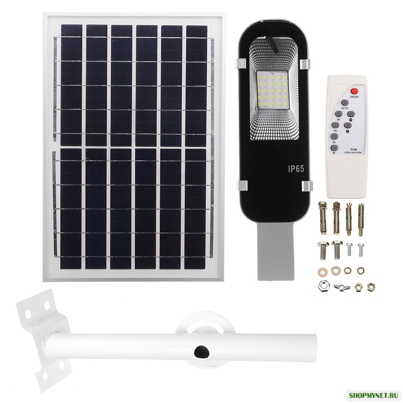 100W Солнечная Панель Wall Street Light IP65 Light Дистанционное Управление На открытом воздухе Сад Наводнение Лампа