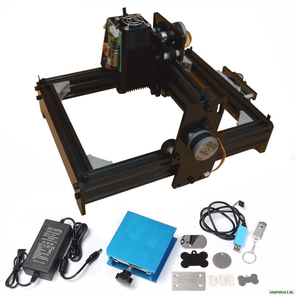 15 Вт 14x20 см Лазер Гравировальный Станок Резак 2Axis Engraver Настольный Резак с Лазер